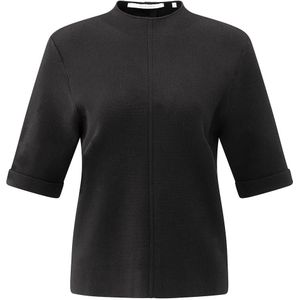 YAYA Pullover korte mouw 01-000529-511 Zwart