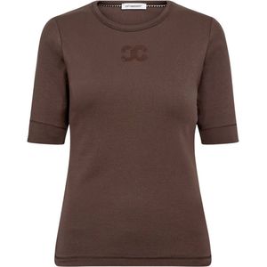 Co'Couture - Top korte mouw 33166 - Bruin