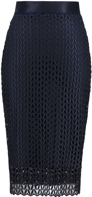 Joseph Ribkoff - Kokerrok - Donkerblauw - Polyester mix