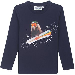 Someone - T-shirt lange mouw - Donker Blauw - SB03.252.58350