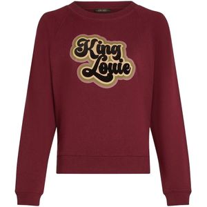 King Louie - Febe - Sweater - Donker Rood - Velvet Materiaal