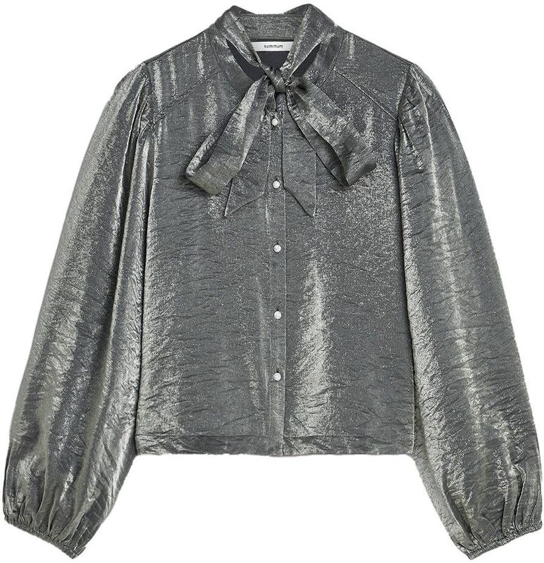 Summum Blouse lange mouw 2s3375-12326 Donker grijs