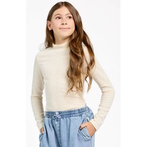 AI&KO - ZERA STRIPE PES 177 - Top - Ecru - Lange Mouw