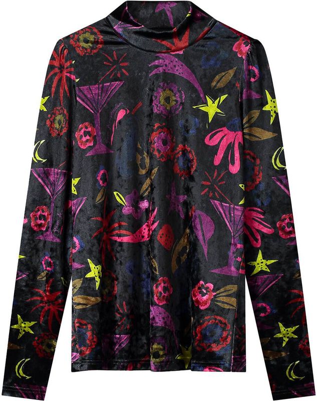 Pom Amsterdam Top lange mouw SP9377 Zwart