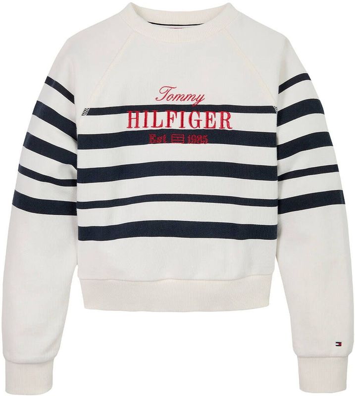 Sweatshirt - Geribbelde Kraag - Ronde Hals - Losse Pasvorm - Lange Mouwen