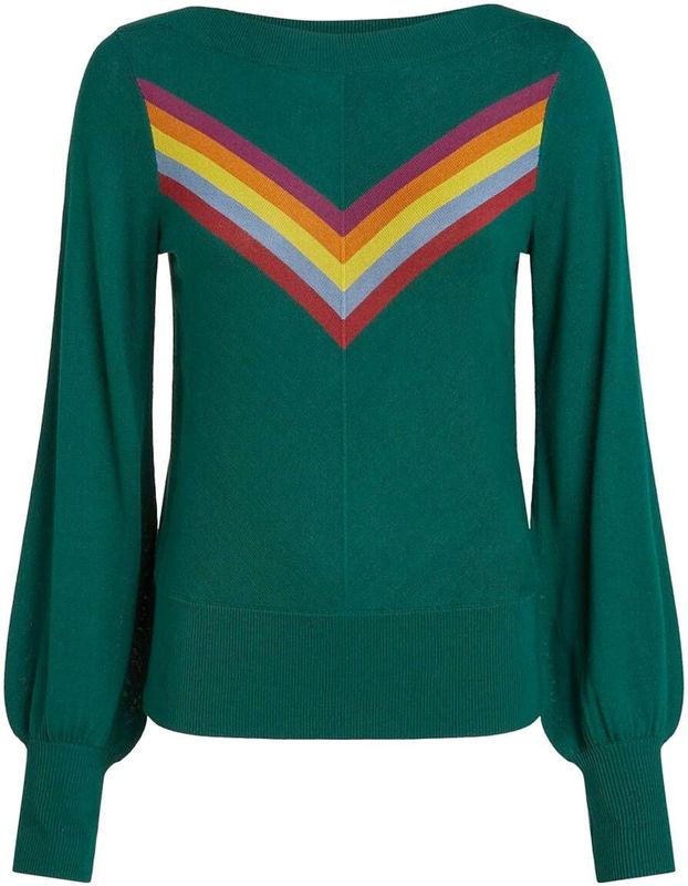 King Louie Top lange mouw 09898 AUDREY Donker groen