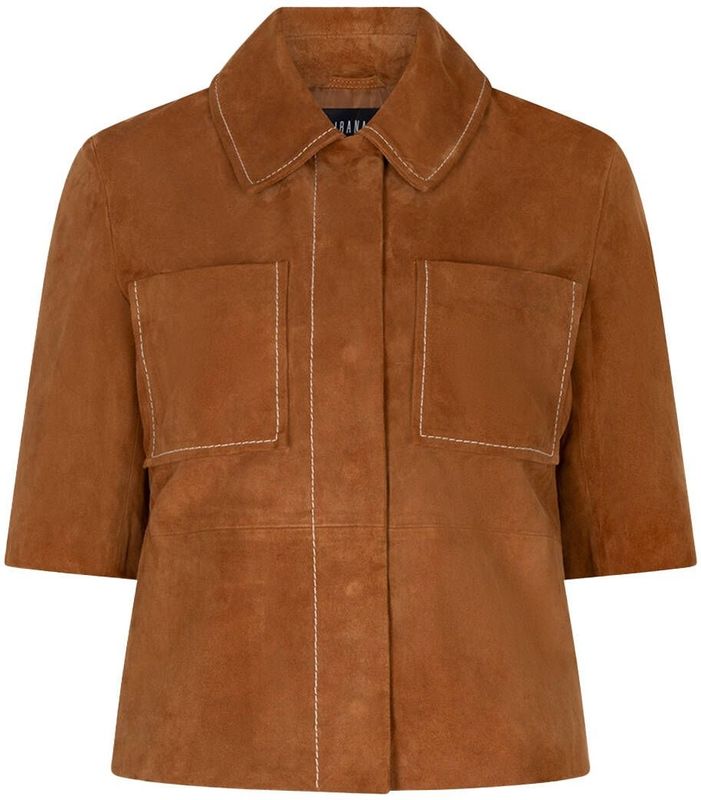 Ibana Blouse korte mouw 302610061 Treabhar S Bruin