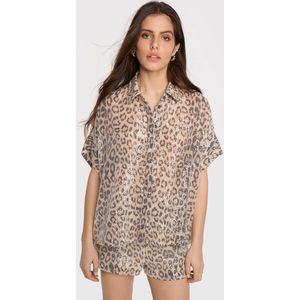 ALIX The Label Blouse korte mouw 2404912736 Bruin