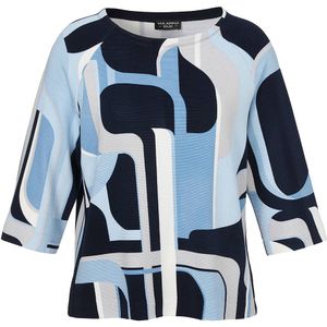 Sweater - Donkerblauw - Katoen - 3/4 Arm