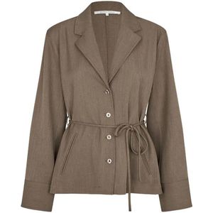 Second Female - Neel Shirt Blazer - Bruin - Dames