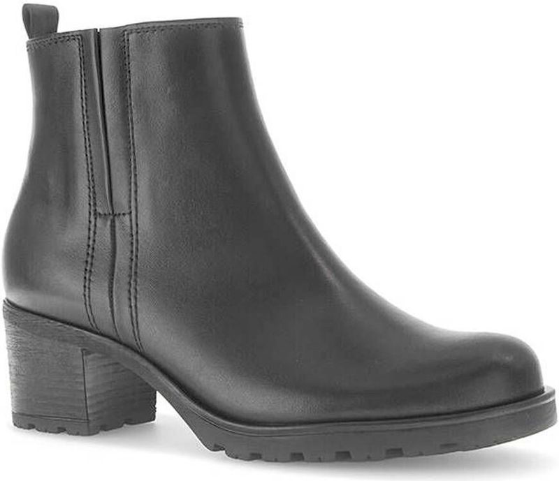 Gabor - 72.803.57 - Enkellaars - Zwart - Leer - Blokhak 4 cm
