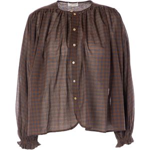 JcSophie - Blouse lange mouw - Donker bruin - J1014