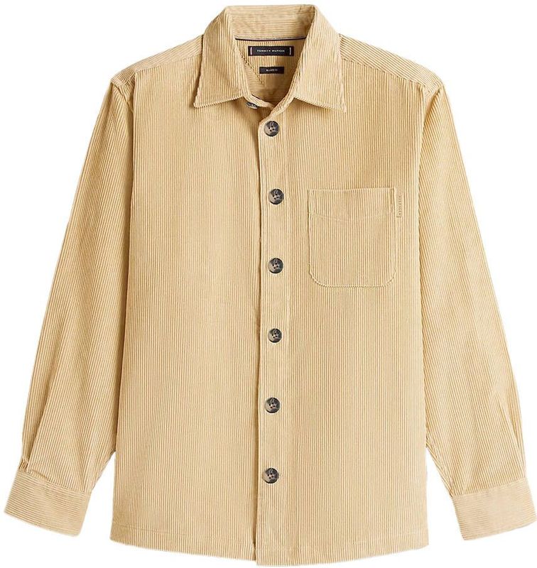 TOMMY HILFIGER - Tussenjas - Beige - Corduroy - Normale Pasvorm