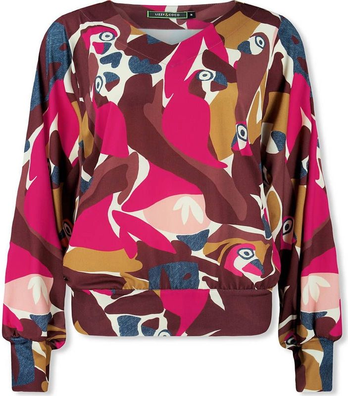 Lizzy & Coco - Blouse lange mouw - Bordeaux - SEBAS