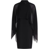 Vera Mont - Cocktailjurk - Zwart - Korte Jurk - Opstaande Kraag