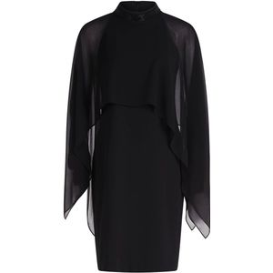 Vera Mont - Cocktailjurk - Zwart - Korte Jurk - Opstaande Kraag