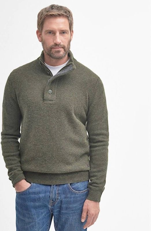 Barbour - Pullover MKN0585 PATCH H.Z - Vesten - Donker Groen