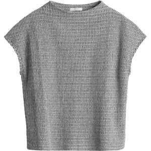 OPUS - Sorote - T-shirt - Stone Grey - Kwartmouw - Ronde Hals
