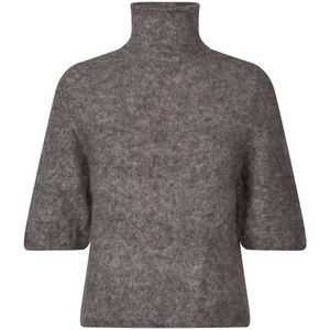Second Female - Pullover 59909 Emmalou - Donker Bruin - Korte Mouw