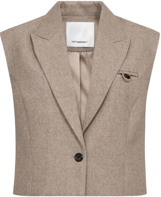 Co'Couture - Gilet 30348 - Bruin