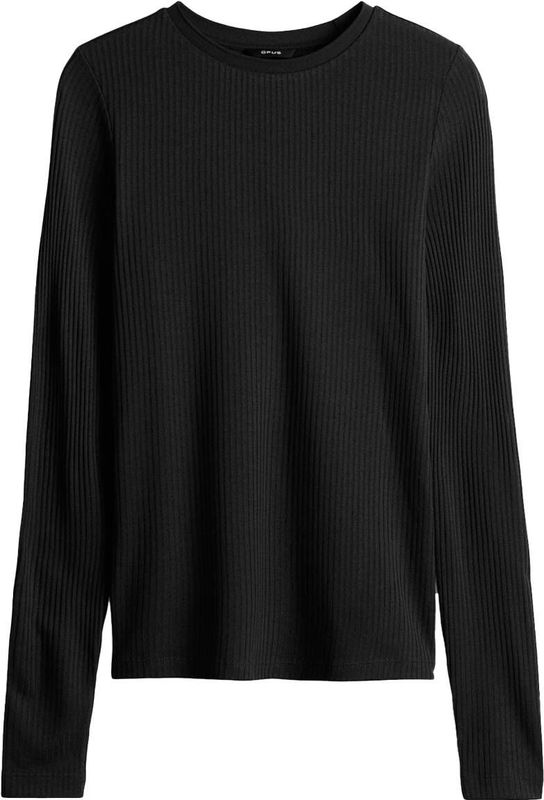 Opus - Top Lange Mouw - Zwart