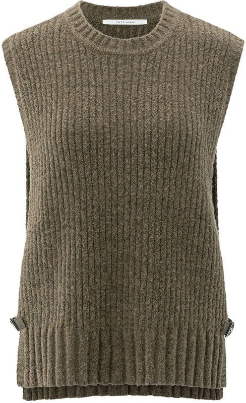 YAYA - Spencer 01-000495-509 - Khaki - Rib Stitch