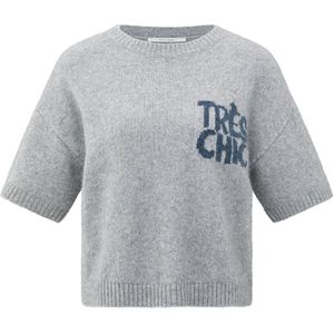YAYA - 01-000485-508 - Pullover - Licht Grijs - Korte Mouw