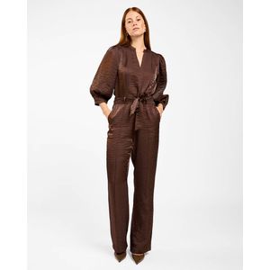Aaiko - HELLEN SHINE VIS - Jumpsuit - Donker bruin