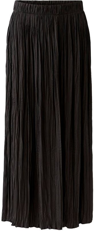 Oui - Maxirok - Zwart - Kreukel-look - A-lijn