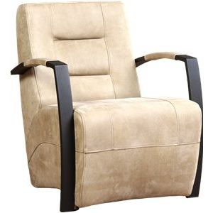 Taupe leren industriële stalen fauteuil Magnificent - Kenia Leer Taupe (taupe leer)