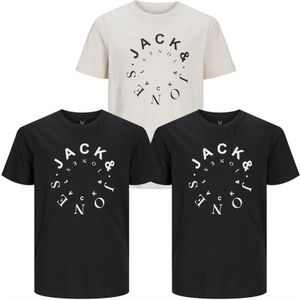 JACK AND JONES Jongens Neto T-shirts Ecru