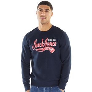 JACK AND JONES Heren Logo Sweaters Blauw