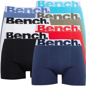 Bench Heren Malko Seven Pack Boxers Schwarz/Helltürkis/Marineblau/Rot/wit /Hellkhaki/Blau