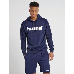 Hummel Heren Go Cotton Logo Hoodies Blauw