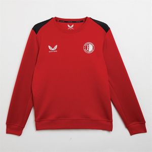 Castore Dames Feyenoord Spelers Trainings Sweater Barbados Cherry/Caviaar