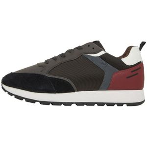 GEOX Heren Partenio Sneakers Donker Koffie/Zwart