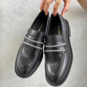 Copenhagen Shoes Damesschoenen The Zip Loafers 0001 Zwart