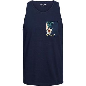 JACK AND JONES Heren Becs Singlet Marineblauw