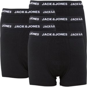 JACK AND JONES Jongens Base Five Pack Boxershorts Zwart
