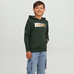 JACK AND JONES Jongens Corp Logo Hoodies Groen