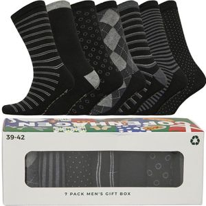 Kronstadt Heren Nordic Collection Seven Pack Sokken Zwart