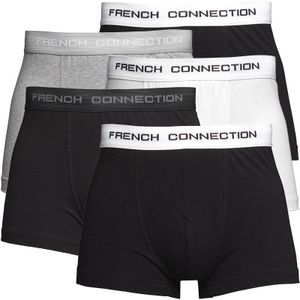 French Connection Heren Vijf Pack Boxershort Zwart