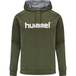 Hummel Heren Go Cotton Logo Hoodies Groen