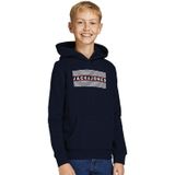 JACK AND JONES Jongens Logo Hoodies Blauw