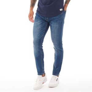 Crosshatch Heren Barbeck Slim Jeans Middelblauw