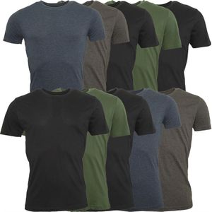 Denim Project Heren Tien Pack T-shirts Meerkleurig