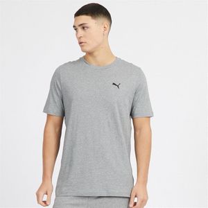 Puma T-shirt met klein logo Heren Medium grijs melange
