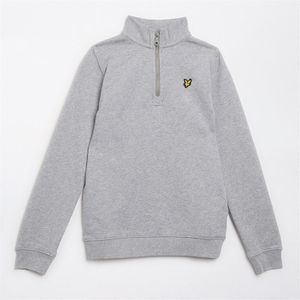 Lyle And Scott Jongens Kwartrits Pullover D24 Licht Grijs Melange