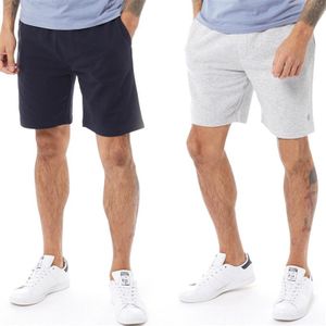 French Connection Heren Jersey shorts Gemeleerd Lichtgrijs