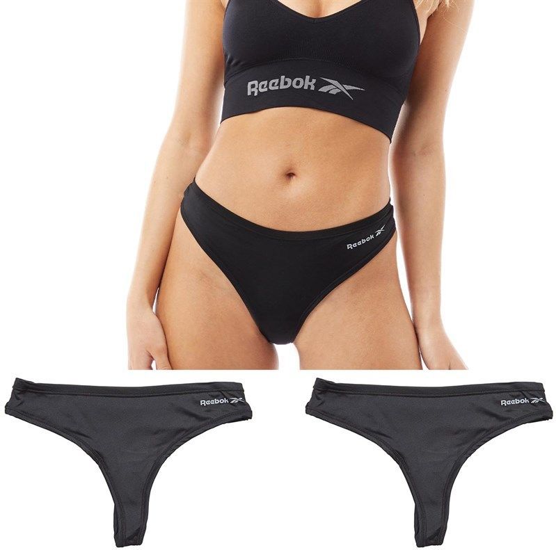 Reebok Dames Serena Performance Drie Pack Thong Zwart
